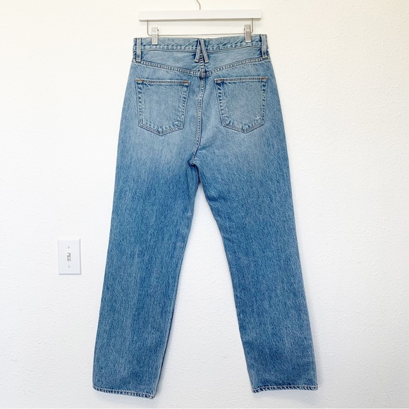 SLVRLAKE London Jeans High Rise Light Wash Wide Straight Leg SIZE 30 - Picture 4 of 8